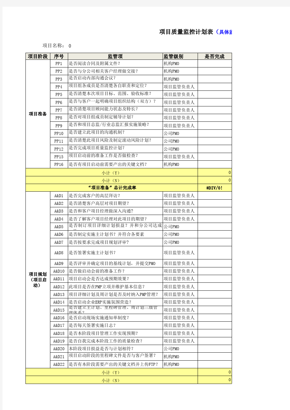 ERP《项目实施详细计划》