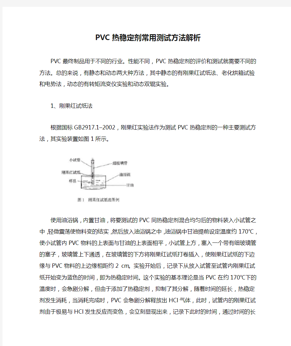 PVC热稳定剂常用测试方法解析