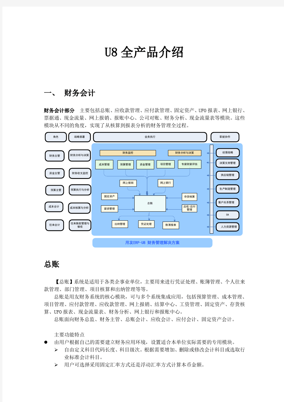 用友U8全产品介绍