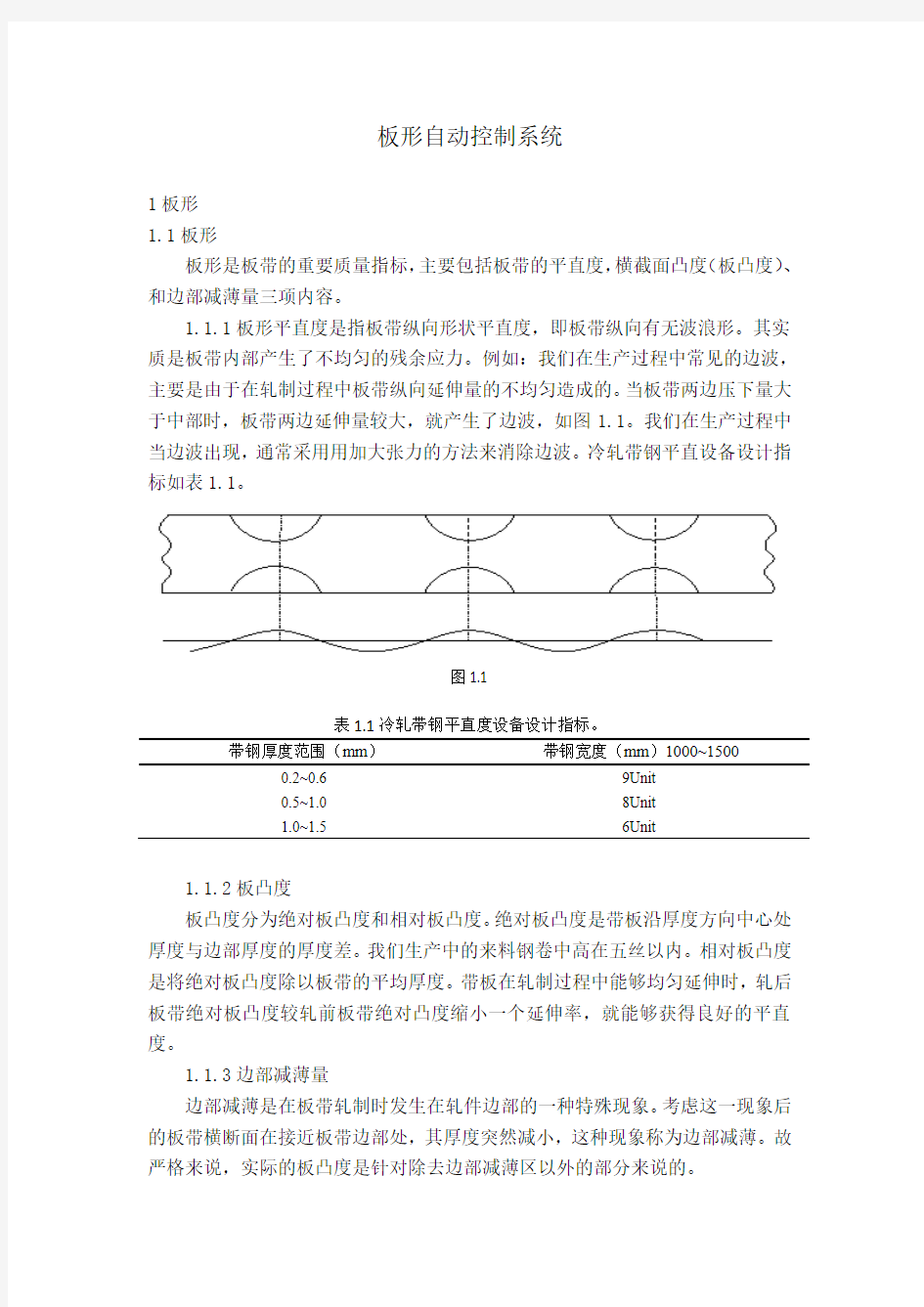 板形自动控制