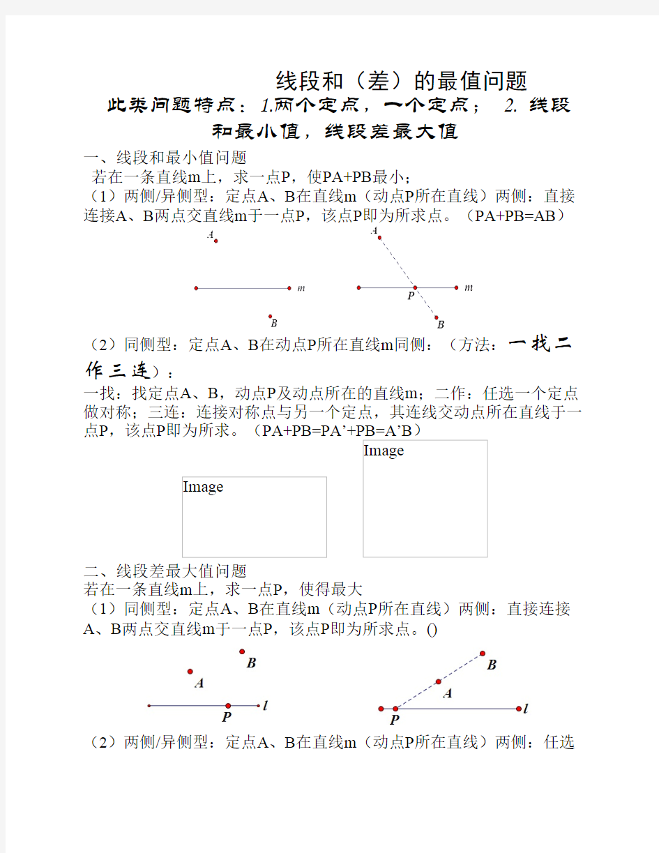 线段和差最值问题-经典模型