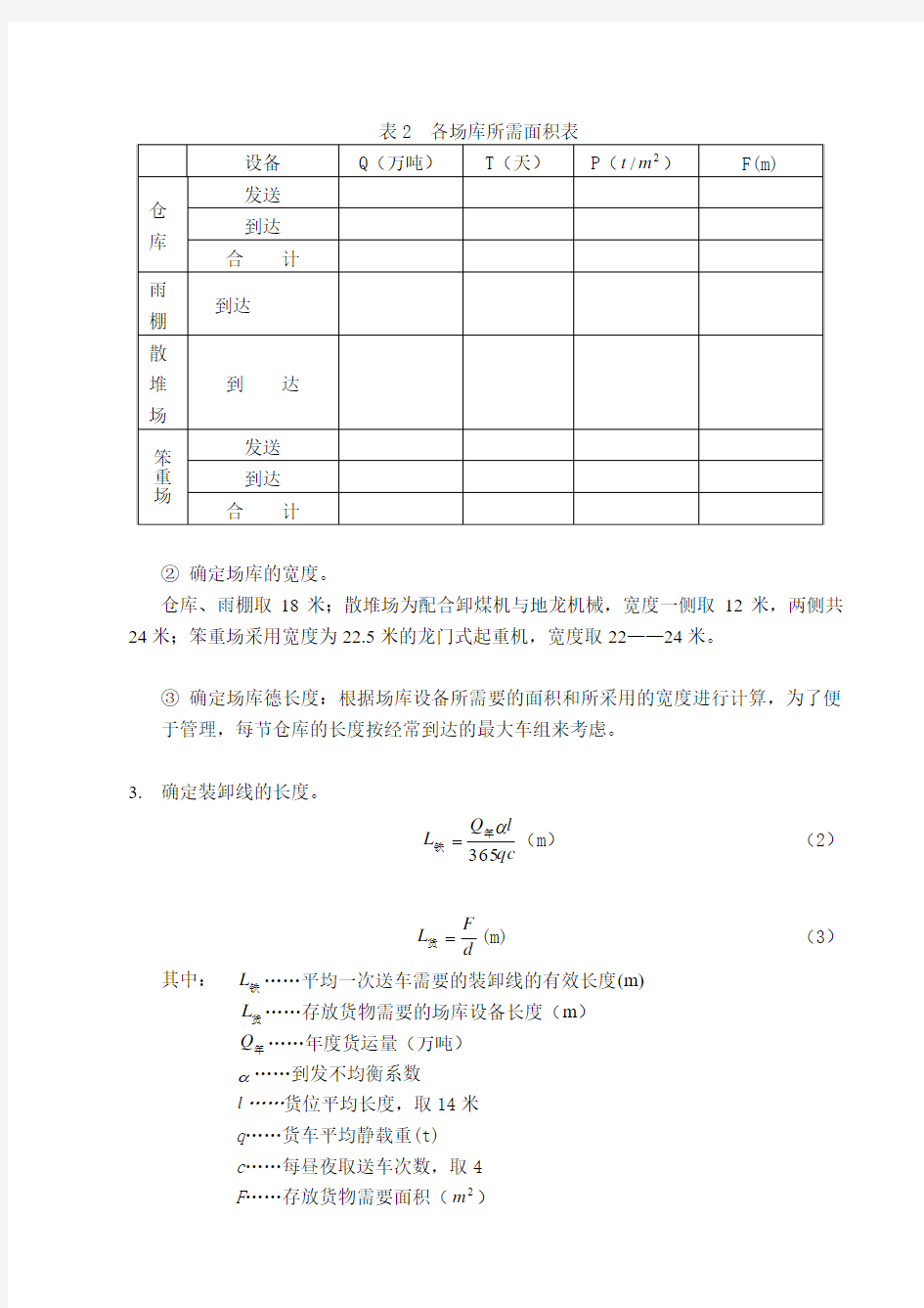 铁路货场设计指导书(参考)