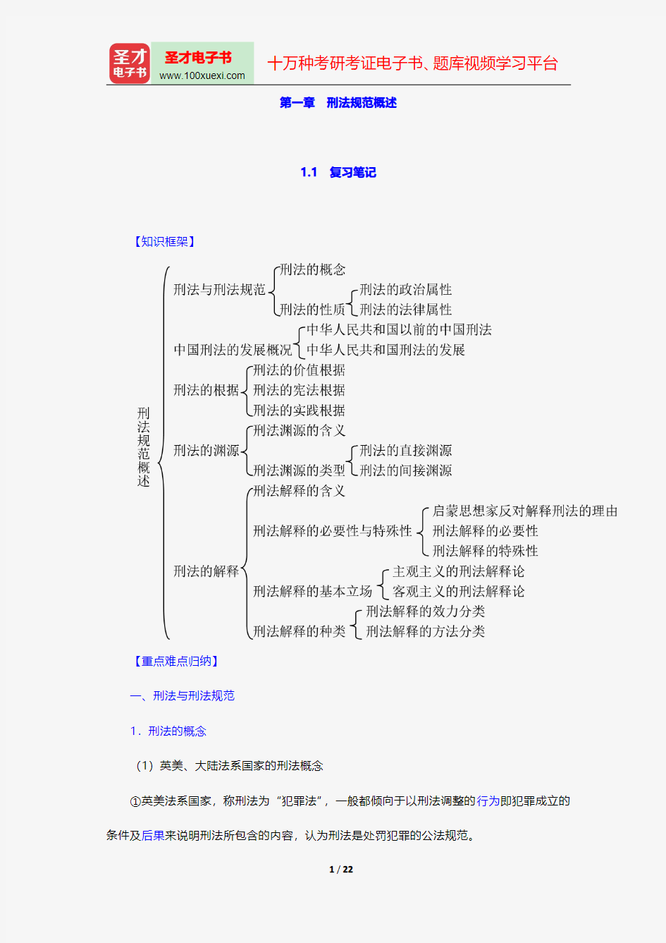 陈忠林《刑法总论》笔记和课后习题(含考研真题)详解-刑法规范概述【圣才出品】