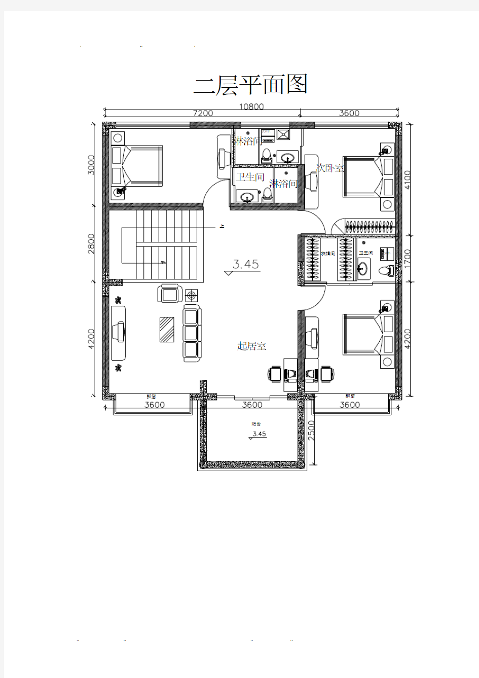 农村房屋设计平面图CAD图