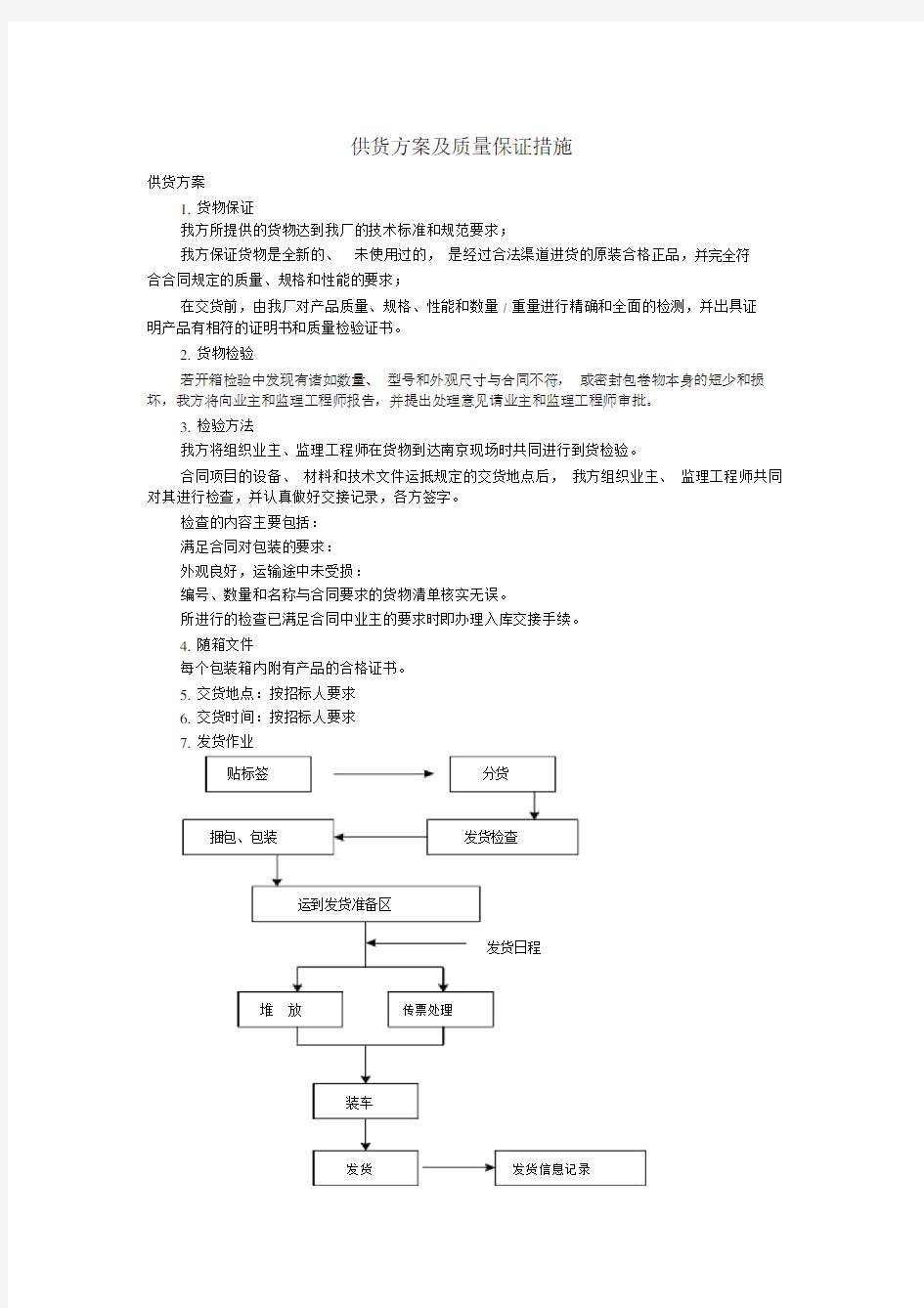 供货方案及质量保证措施.docx