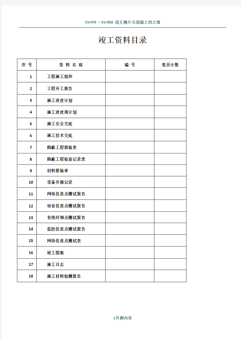 综合布线施工计划(完整版各种表格)