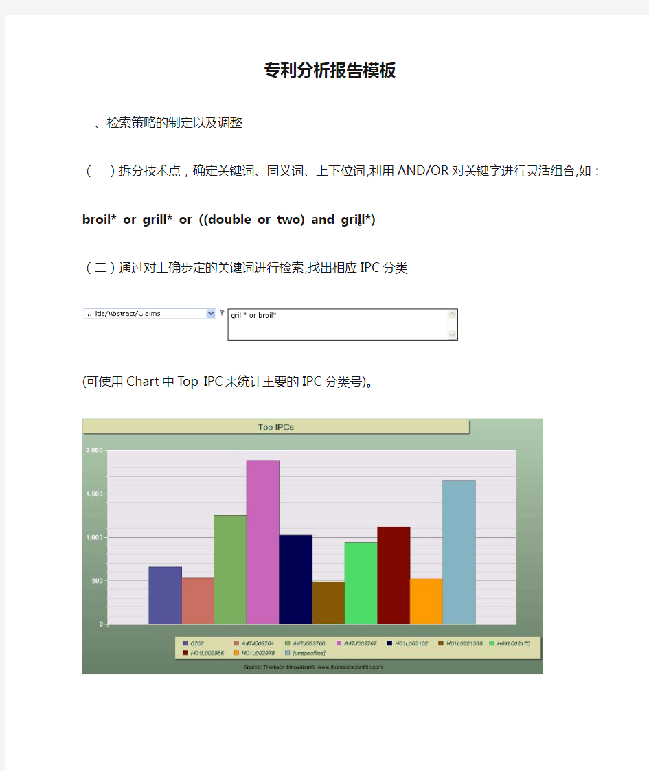 专利分析报告模板