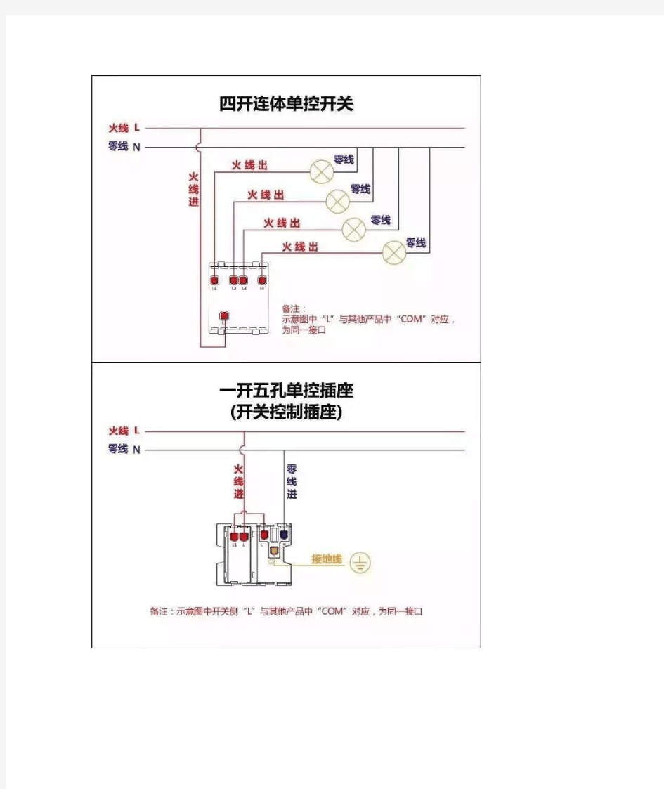 开关接线示意图