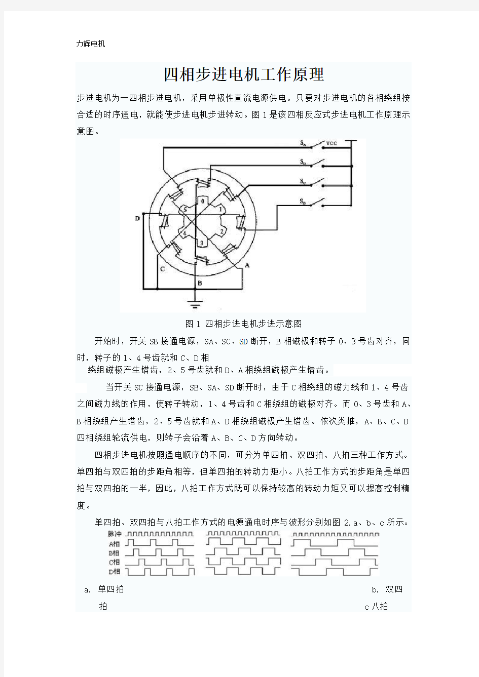 四相步进电机工作原理