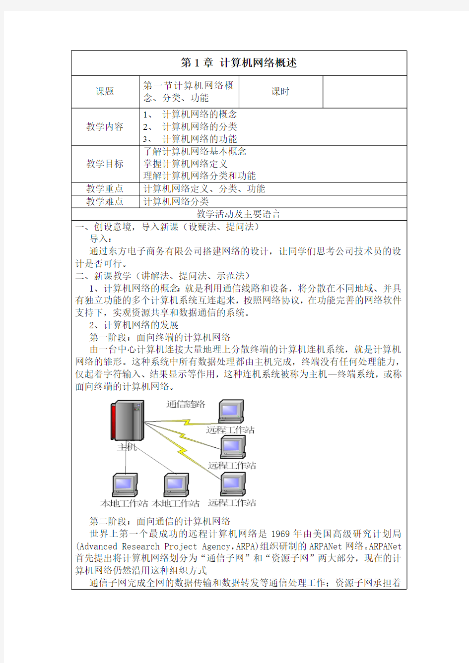 计算机网络概述教案