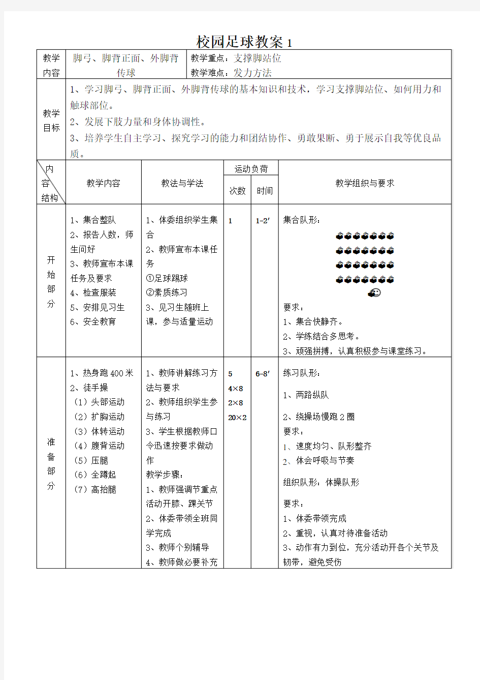 校园足球教案