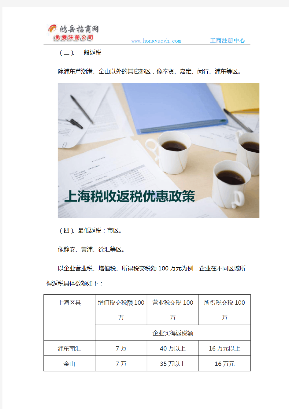 认识最新上海税收优惠政策
