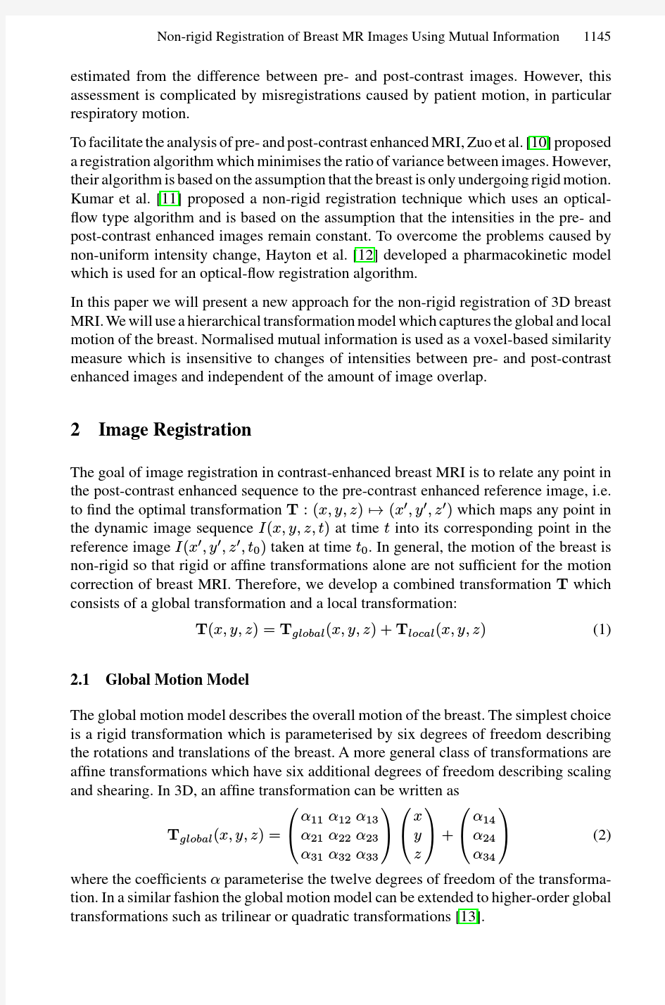 28.Non-rigid Registration of Breast MR Images Using Mutual Information