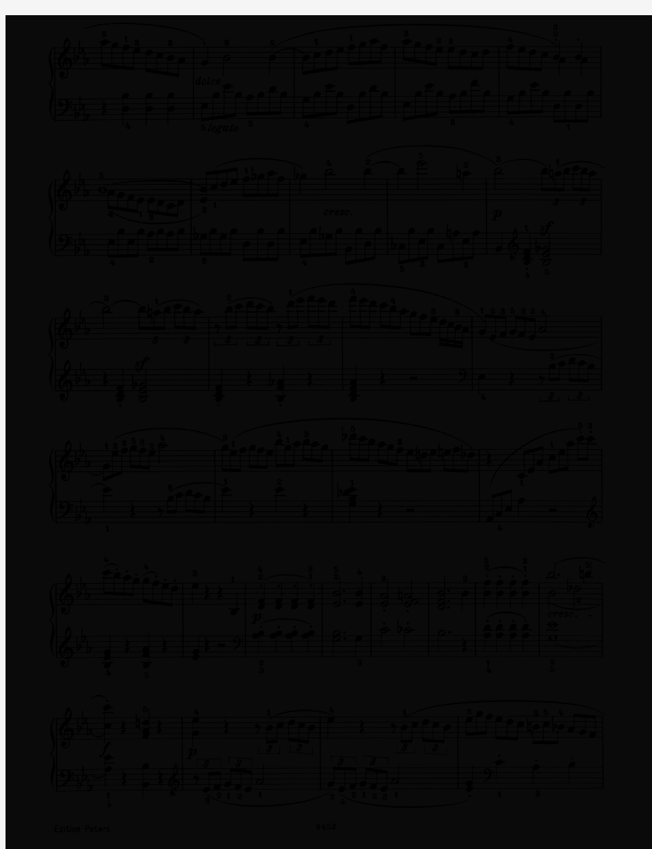 贝多芬 悲怆奏鸣曲 第三全乐章 带指法 beethoven