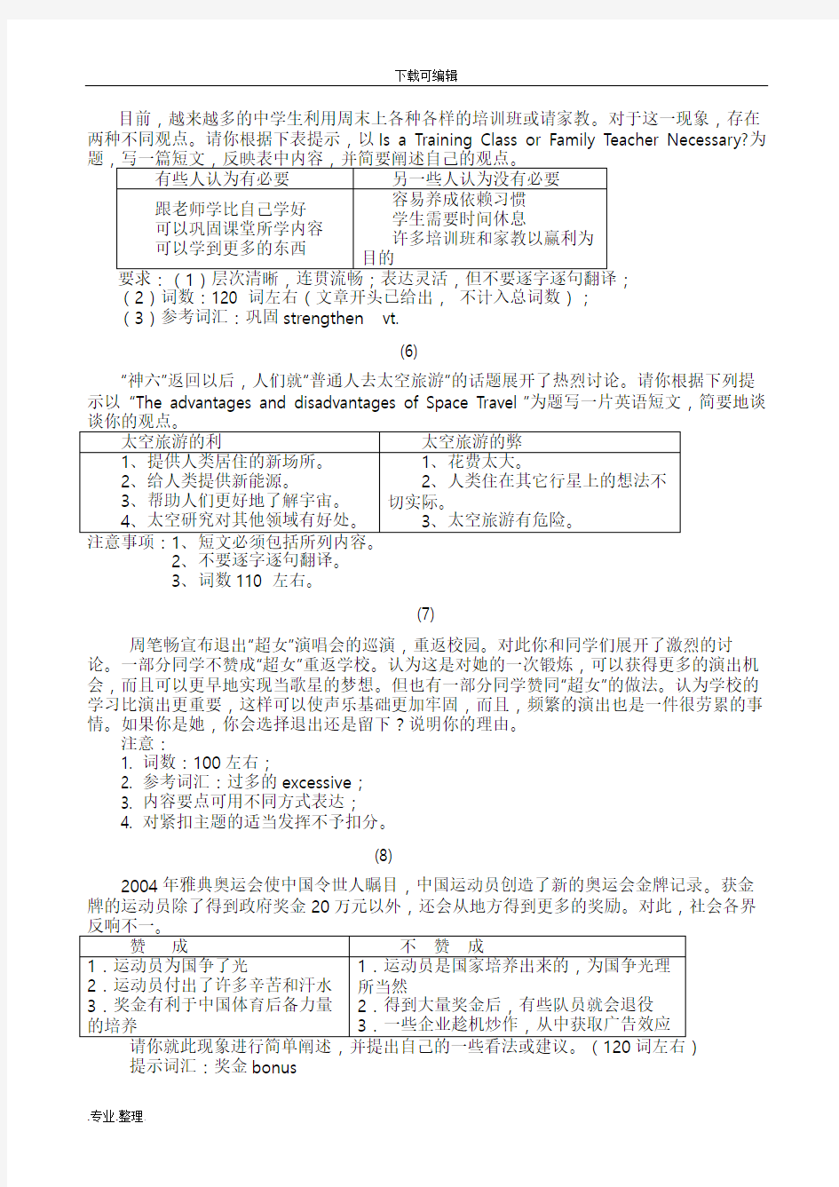 高考英语作文素材_精选范文40篇