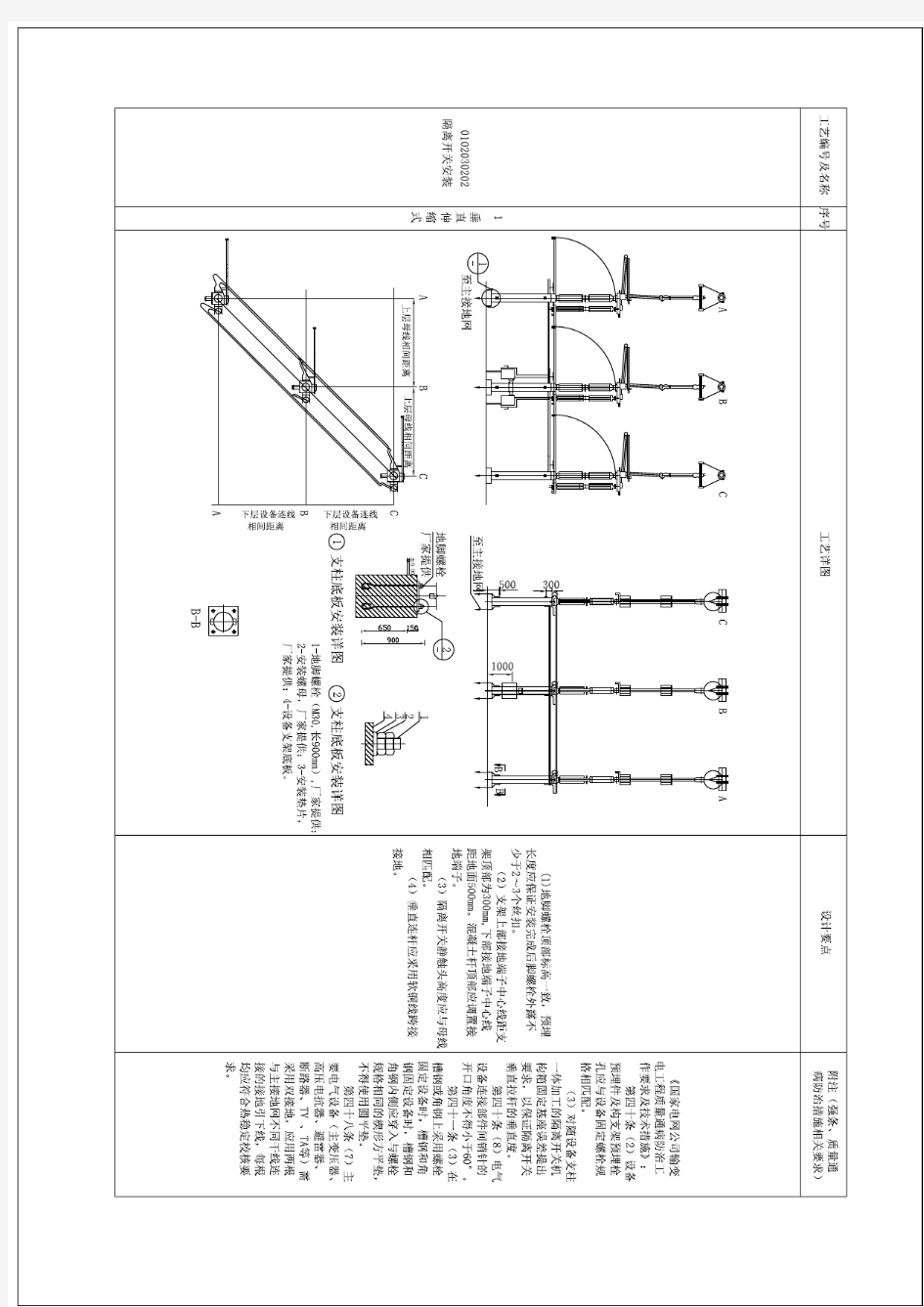 隔离开关(伸缩式)标准工艺安装