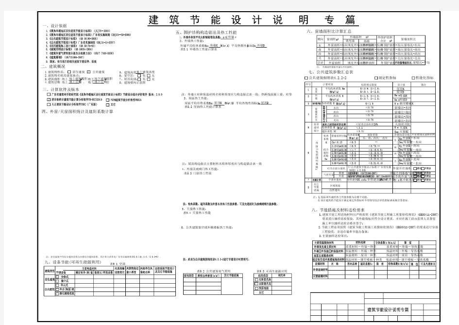 广州市-公共建筑节能设计说明专篇(按表422-2)