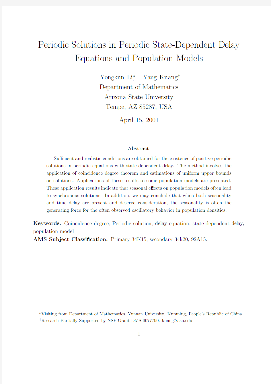 Periodic solutions in periodic state-dependent delay equations and population models