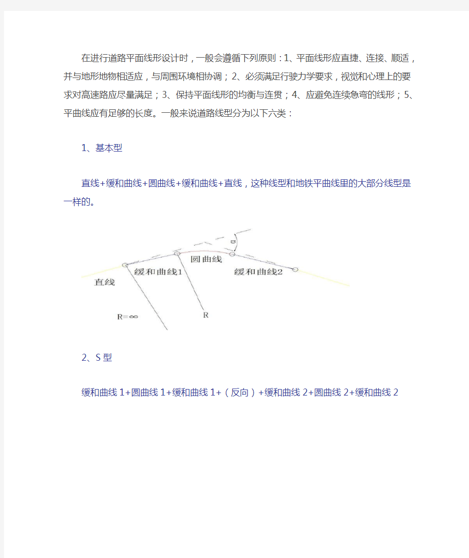 5种基本平曲线线型