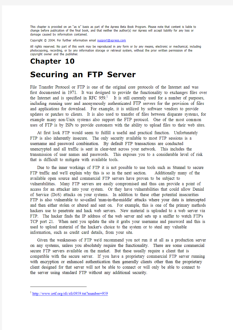 Hardening_Linux_ch10_Securing an FTP Server.2004.APress