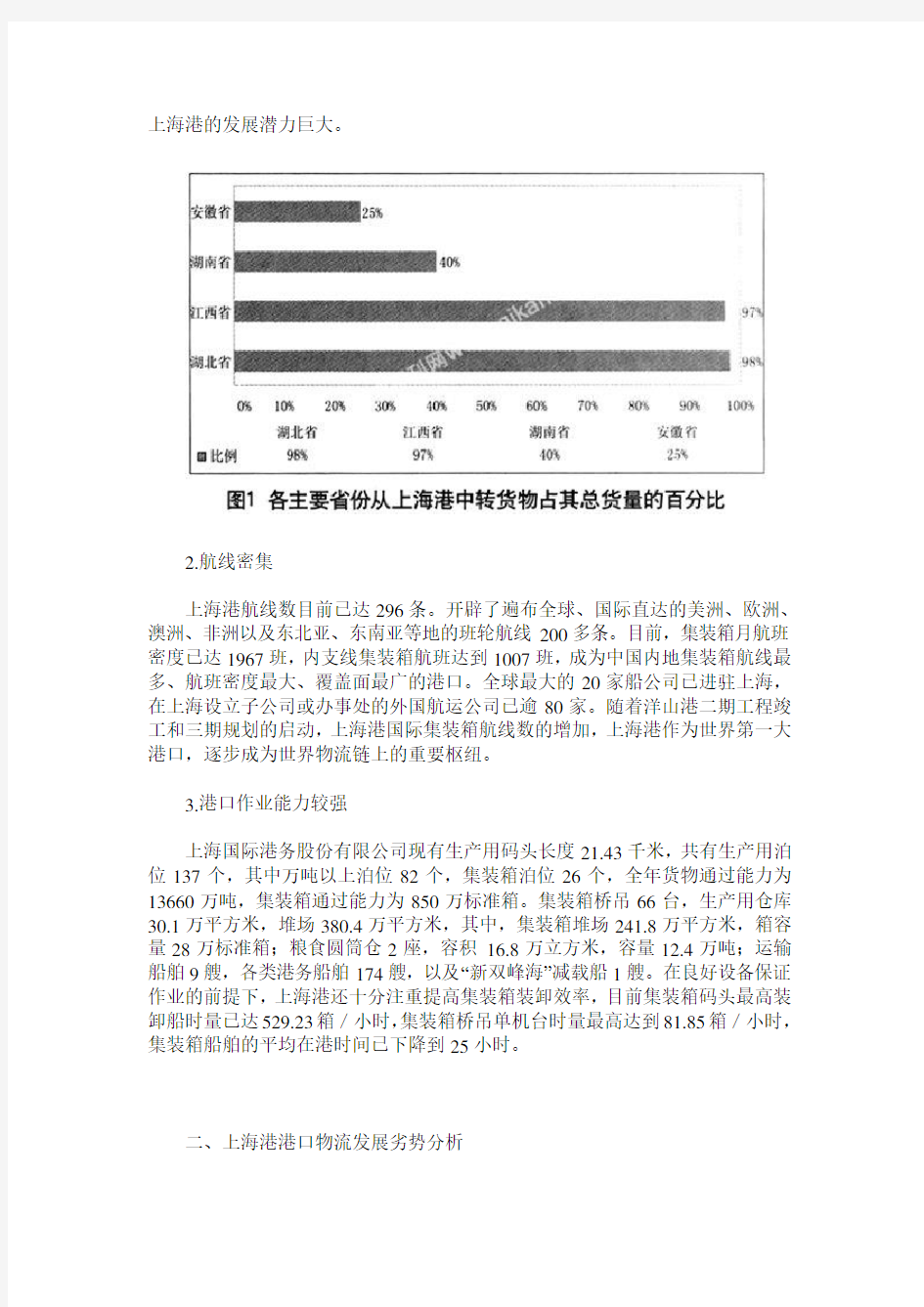 上海港港口物流发展趋势分析