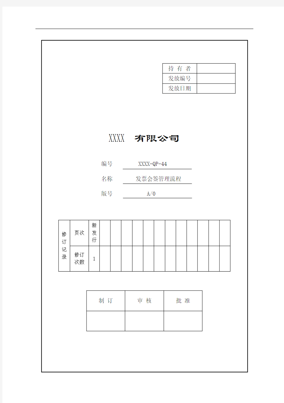 发票会签流程