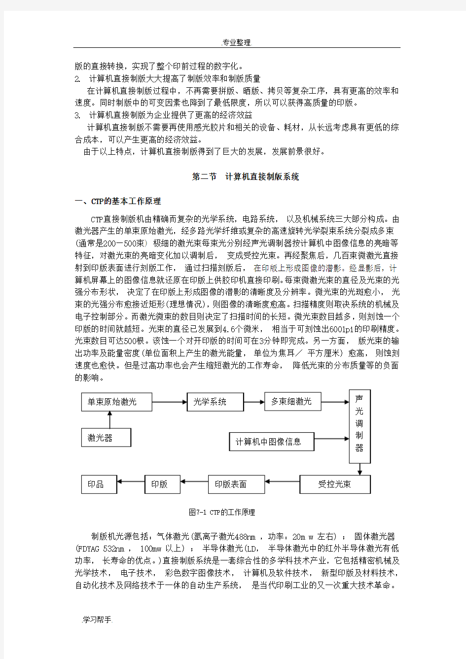 计算机直接制版原理与工艺