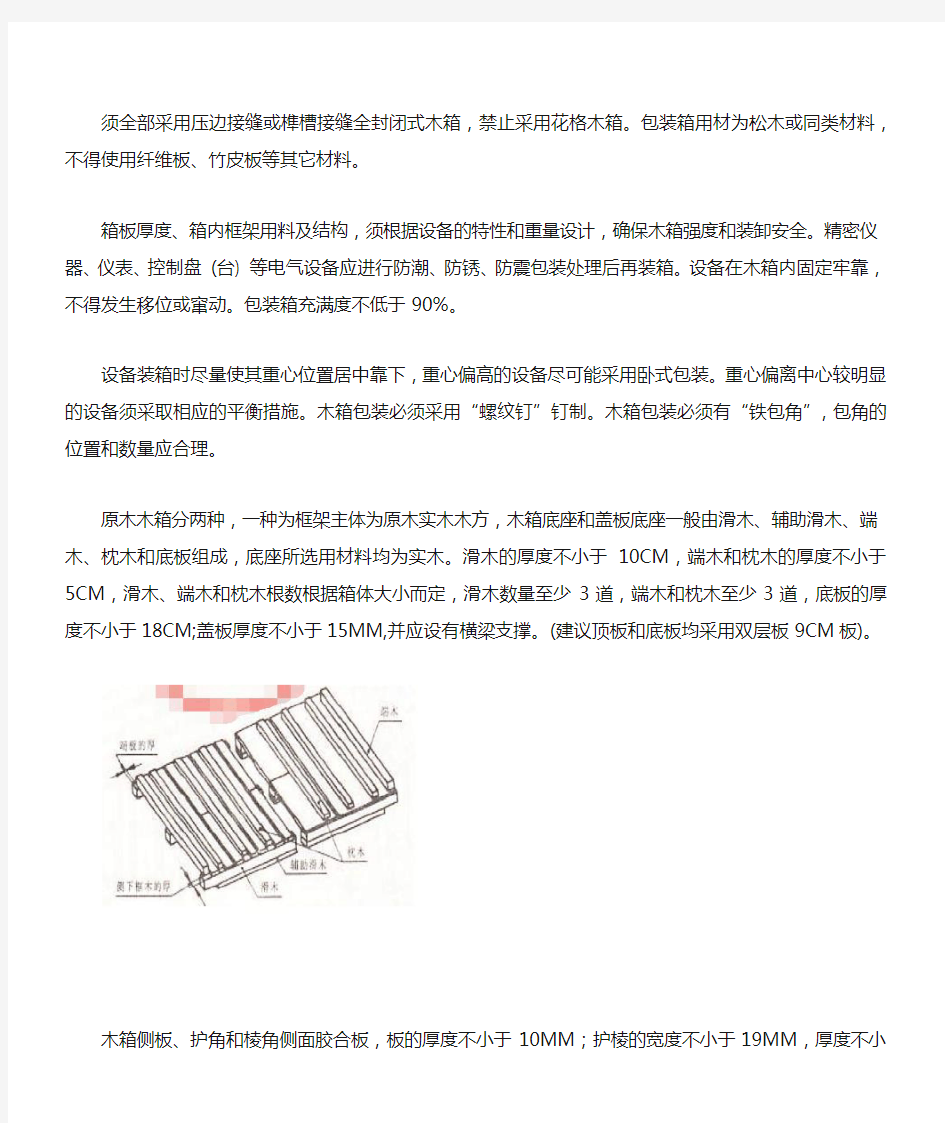 出口产品木箱包装要求