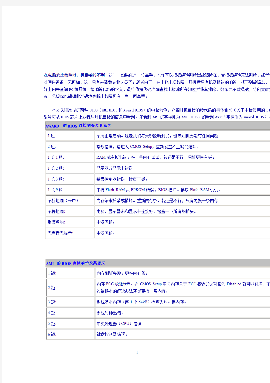 电脑报警提示铃声