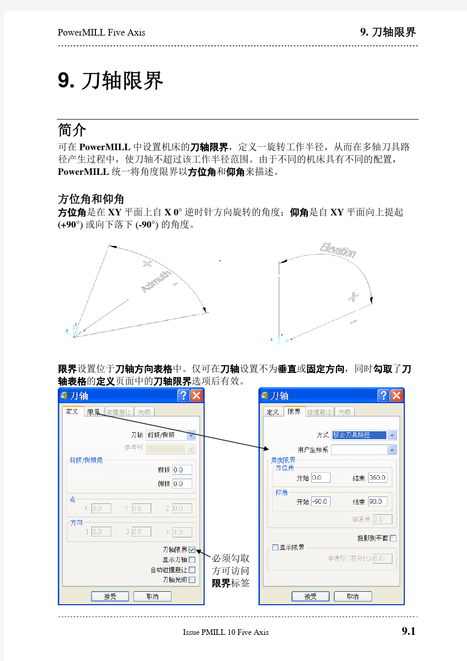 powermill-v10-09_刀轴限界