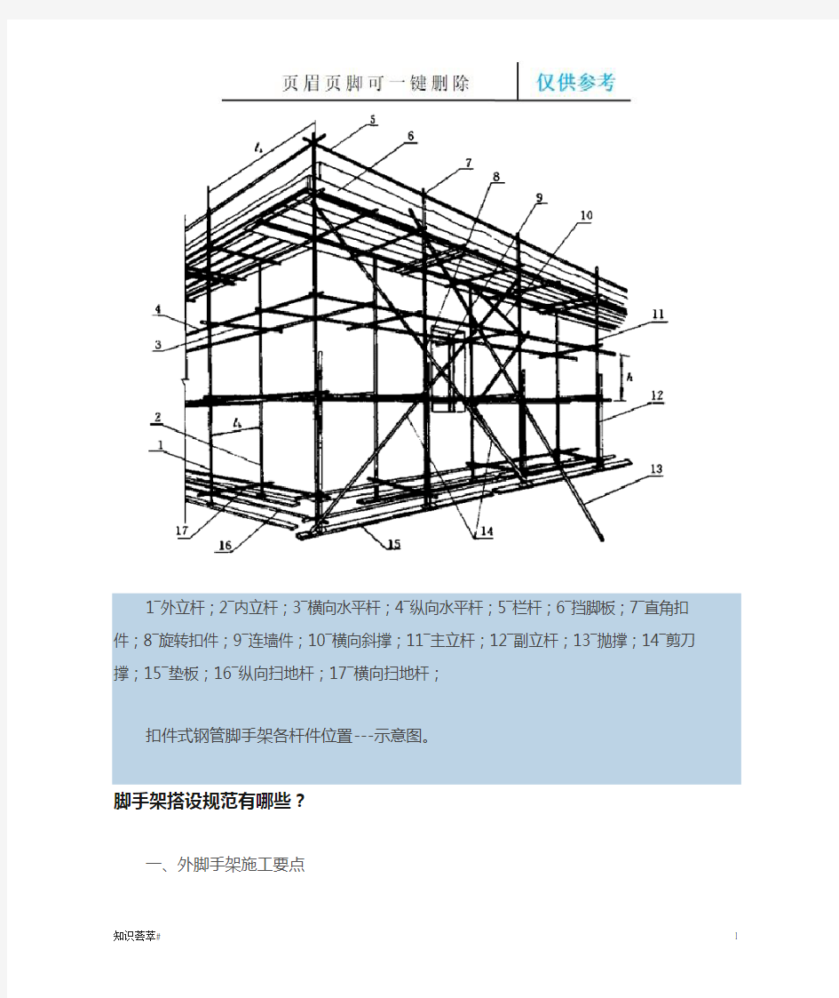 脚手架示意图(相关知识)