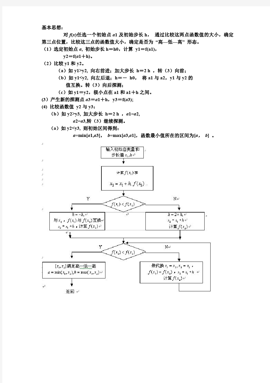 黄金分割法与进退法的C语言程序