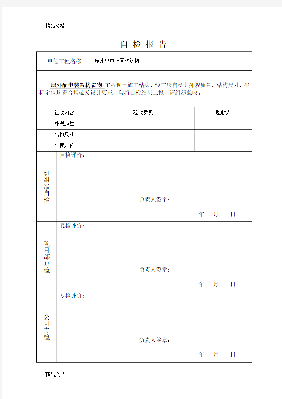 三级自检报告(汇编)