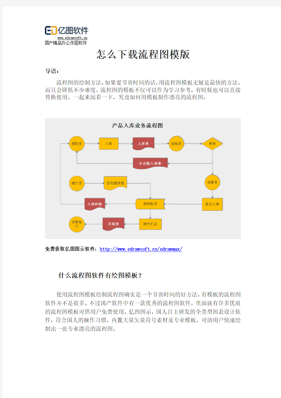 怎么下载流程图模版