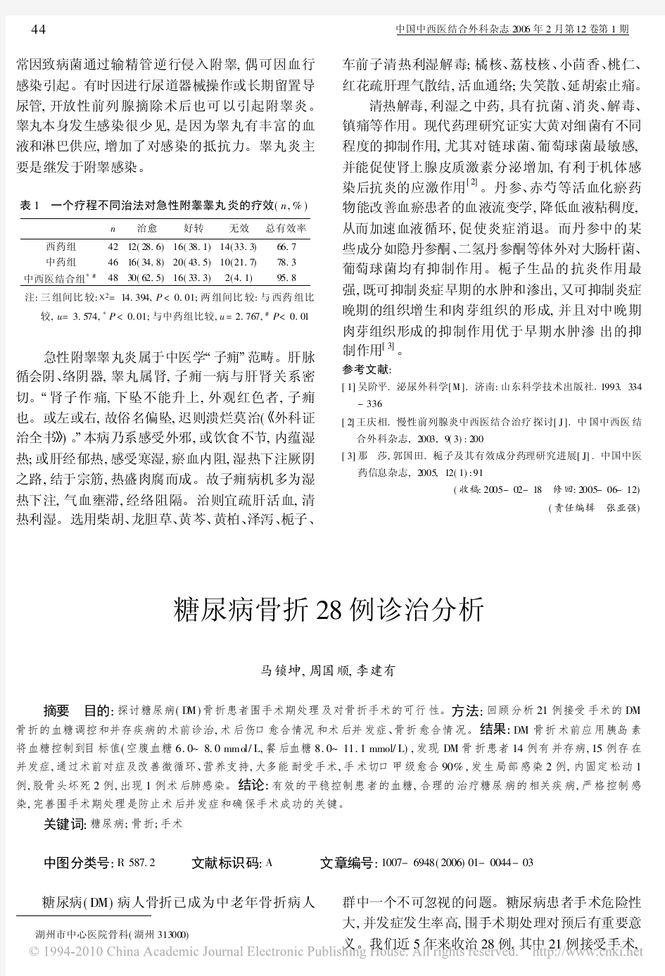 糖尿病骨折28例诊治分析