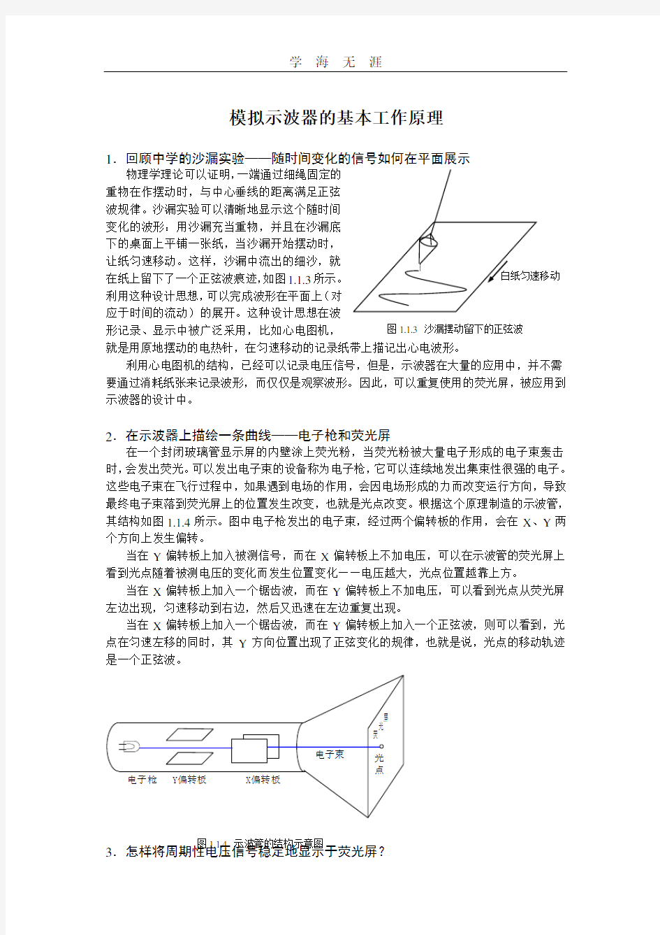 模拟示波器的基本工作原理.pdf