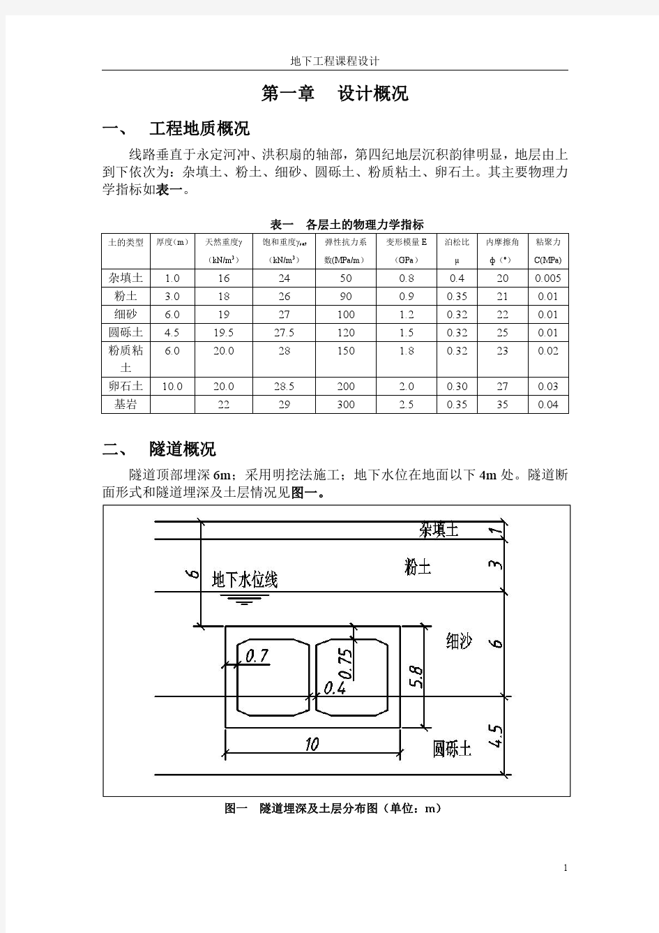 北京交通大学土木建筑工程学院地下工程课程设计