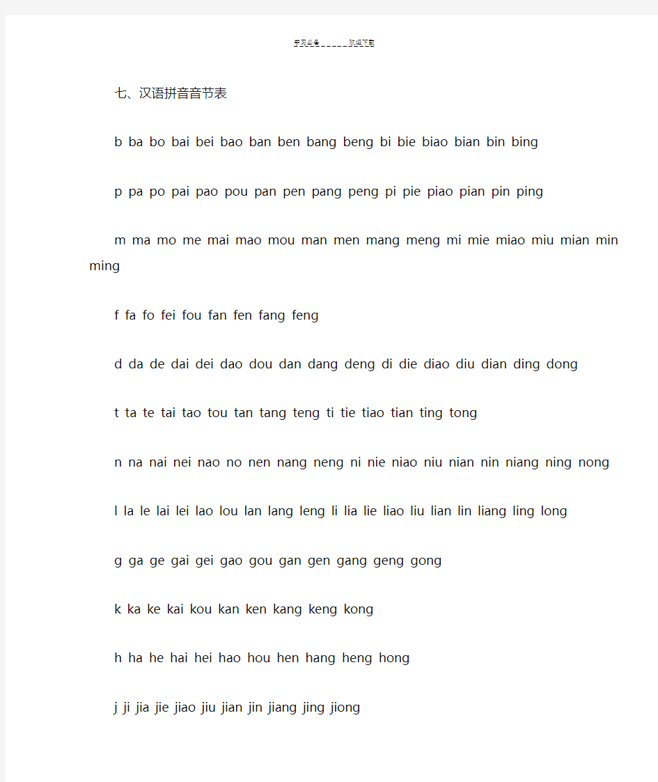 汉语拼音字母表读法难点提示