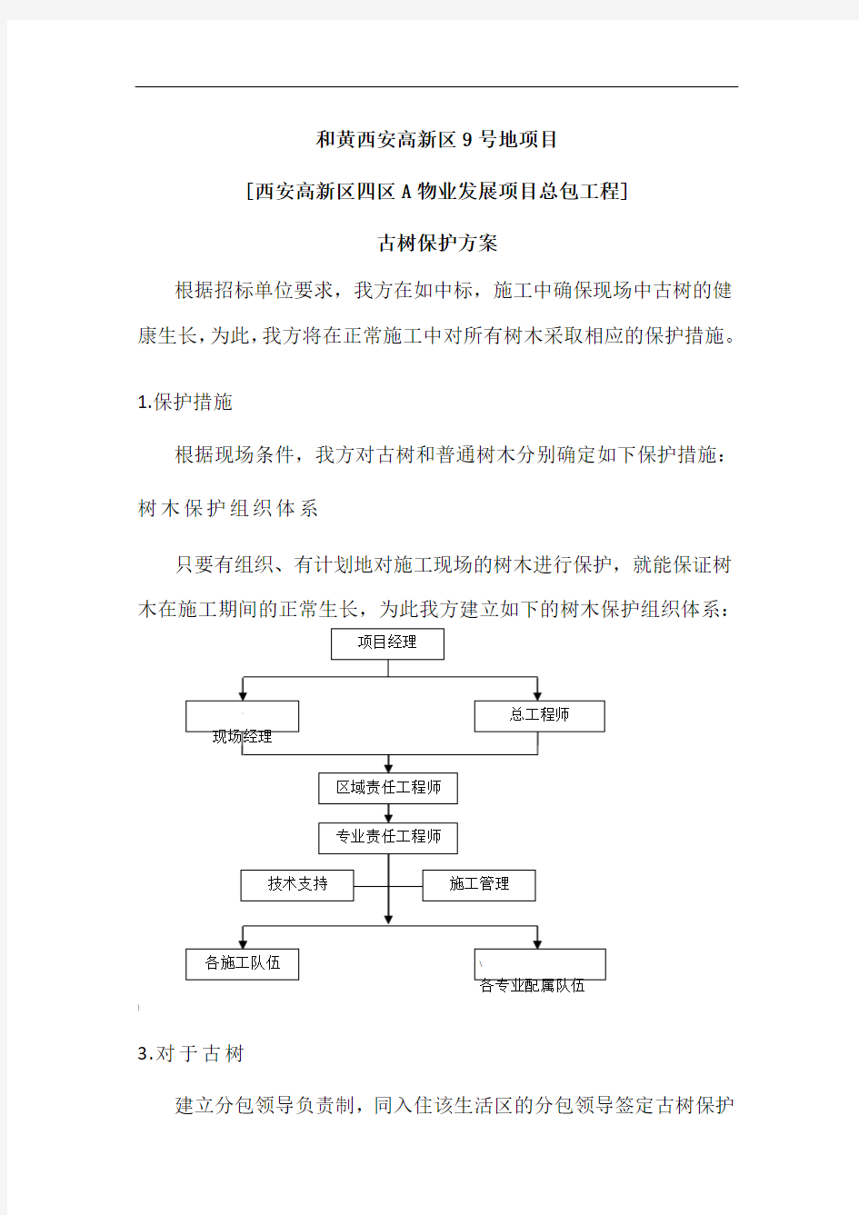 树木保护方案