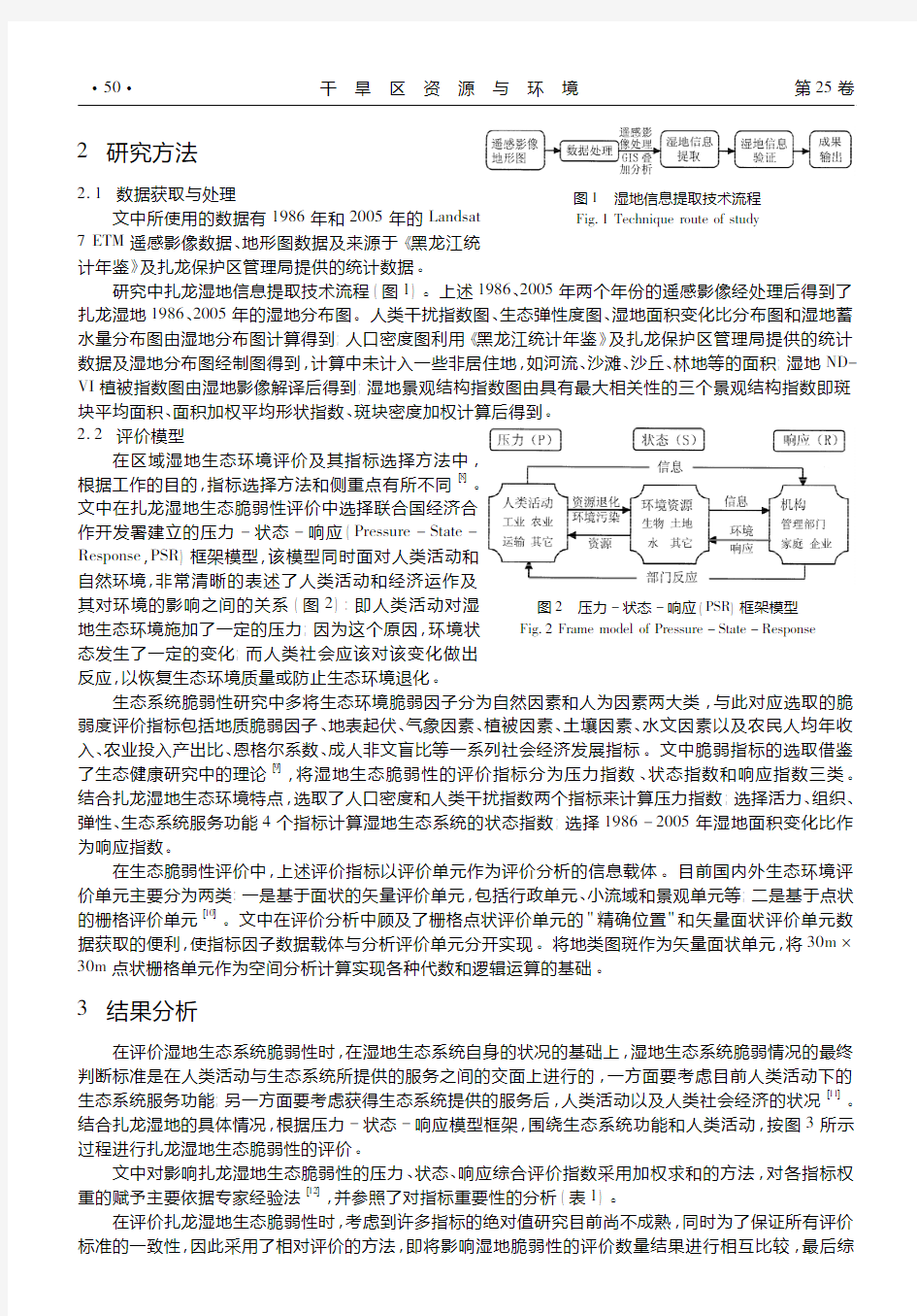 扎龙湿地生态脆弱性评价与分析