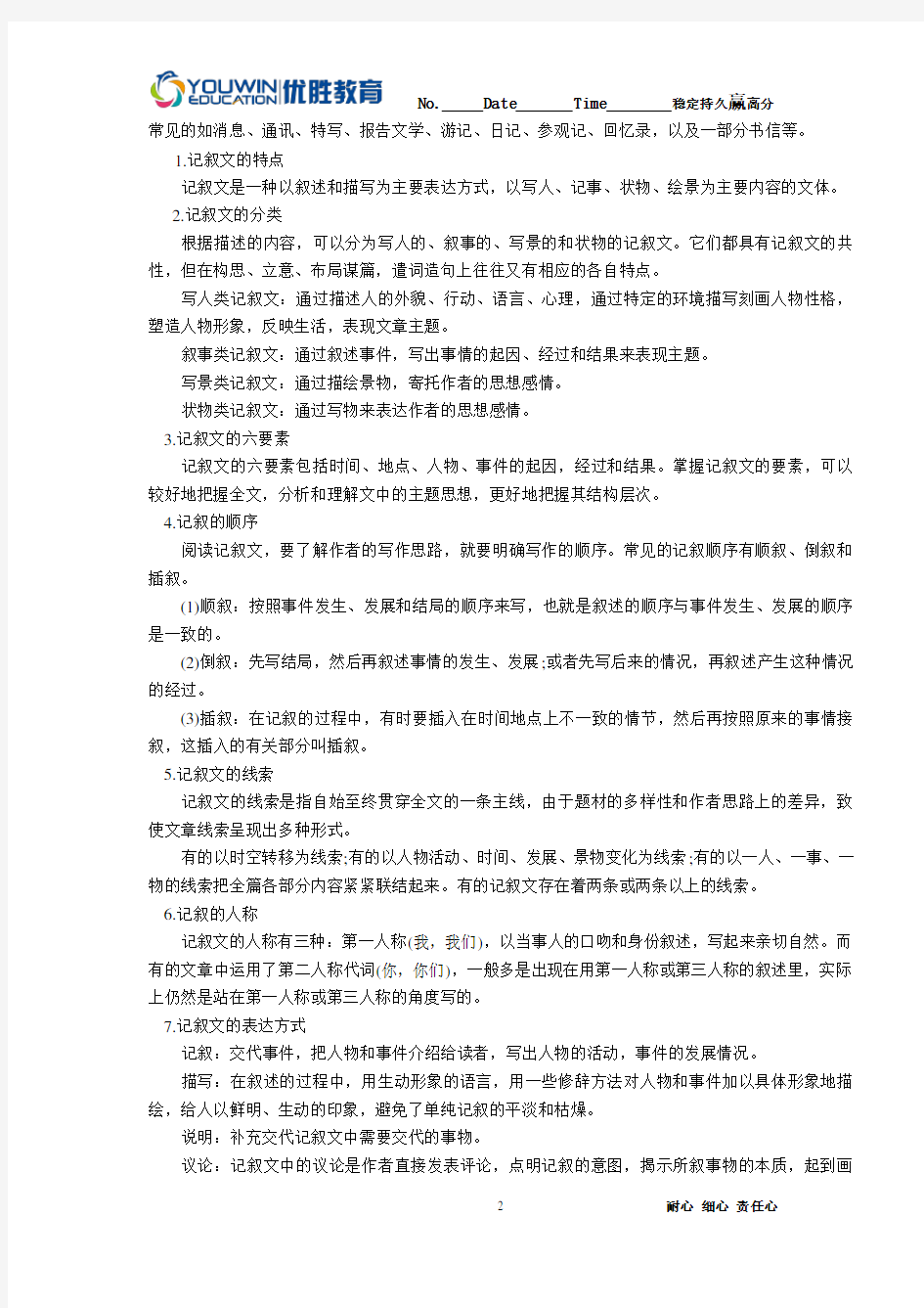 史上最全整理初高中语文现代文阅读