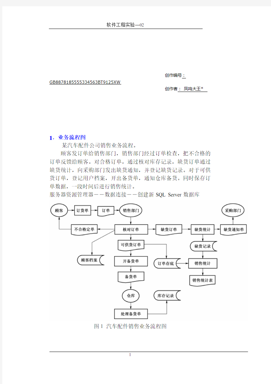 汽车配件公司销售业务流程