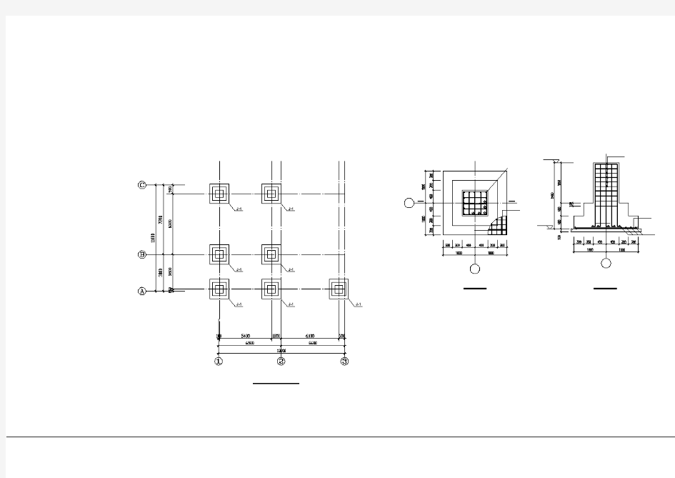 某地三层办公室建筑框架结构图(全套)