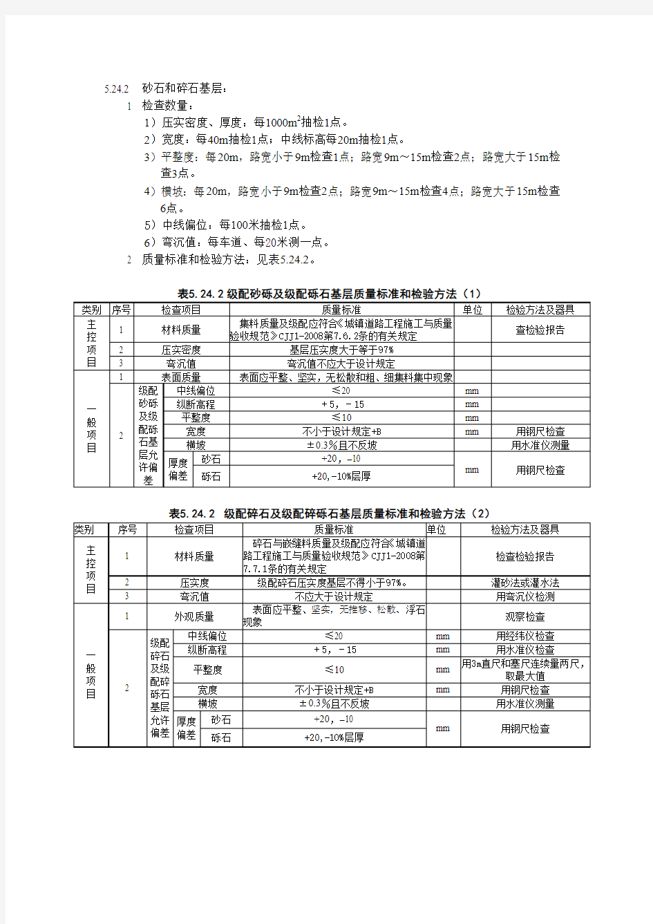 水泥稳定砂砾检验批