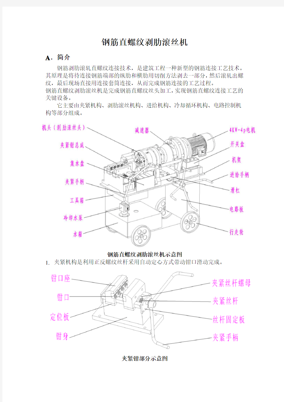 HGS-40钢筋直螺纹滚丝机使用、维修