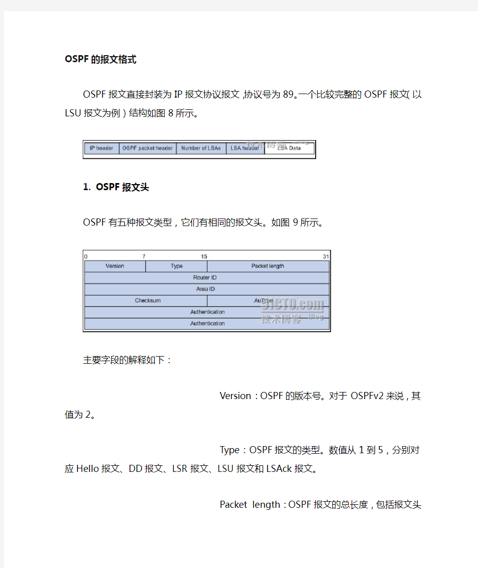 OSPF报文格式分析