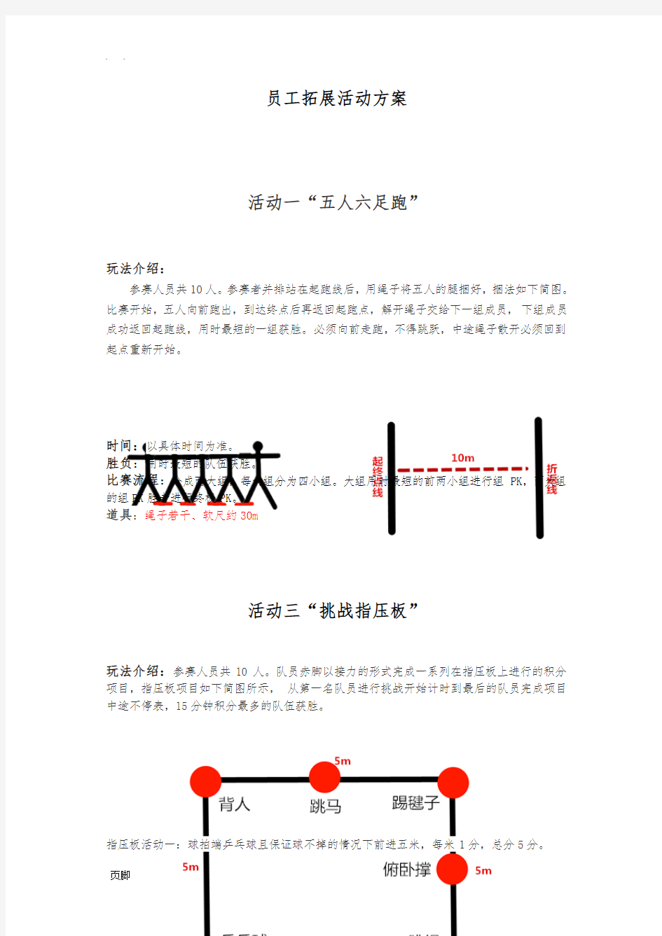 员工拓展游戏方案图文版