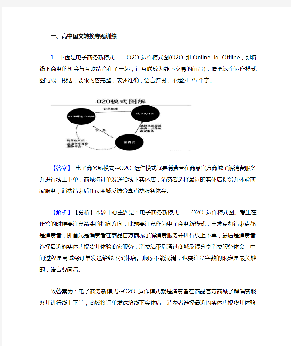 2020-2021高考语文图文转换-经典压轴题及详细答案