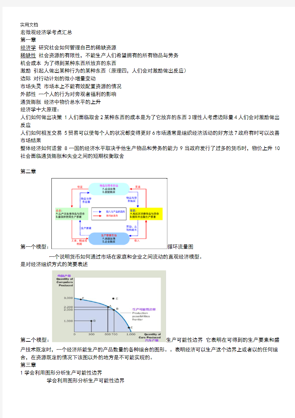 宏微观经济学整理