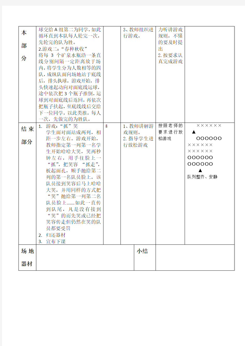 中学体育篮球游戏教案